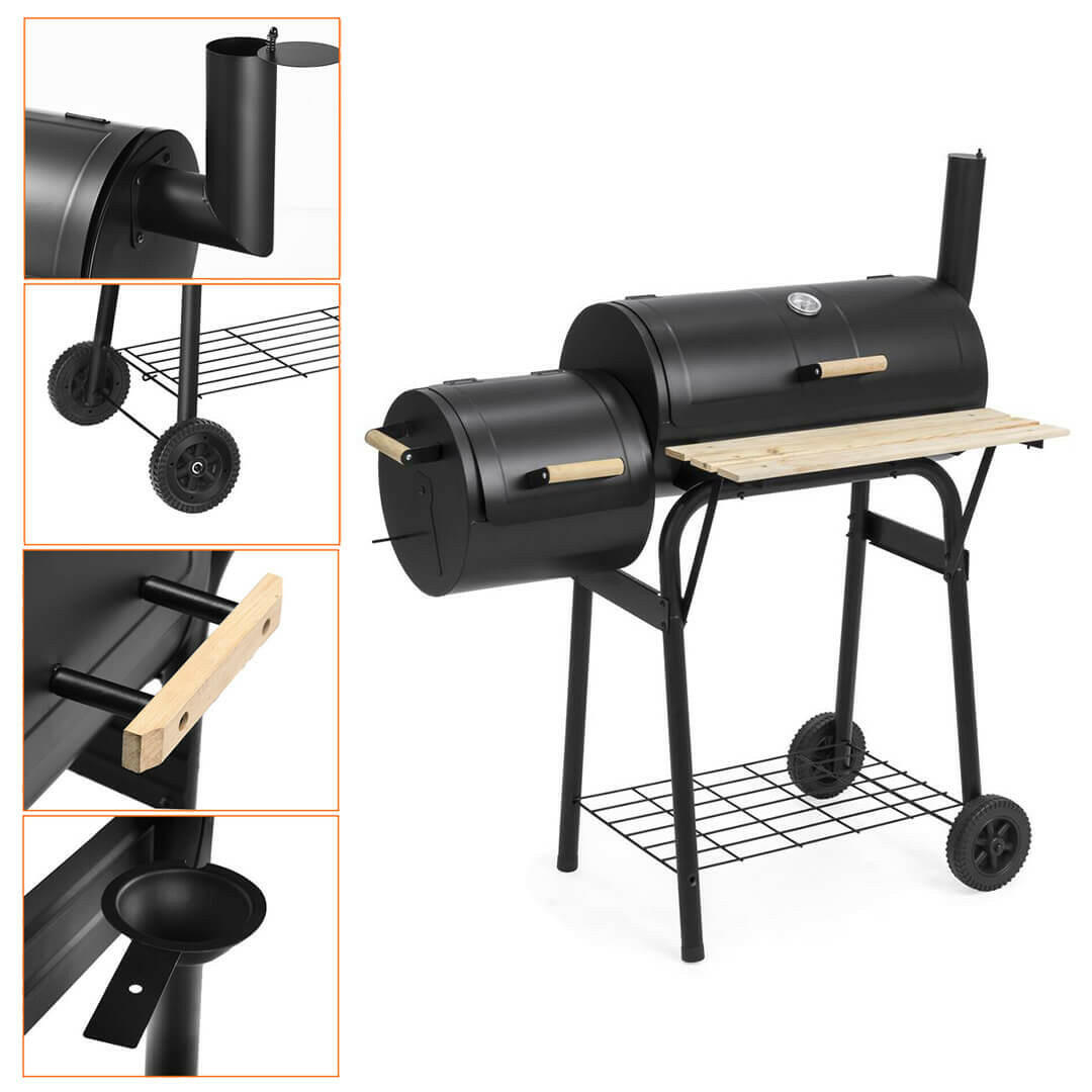 2 in 1 Gratar carbune BBQ si Smoker-5
