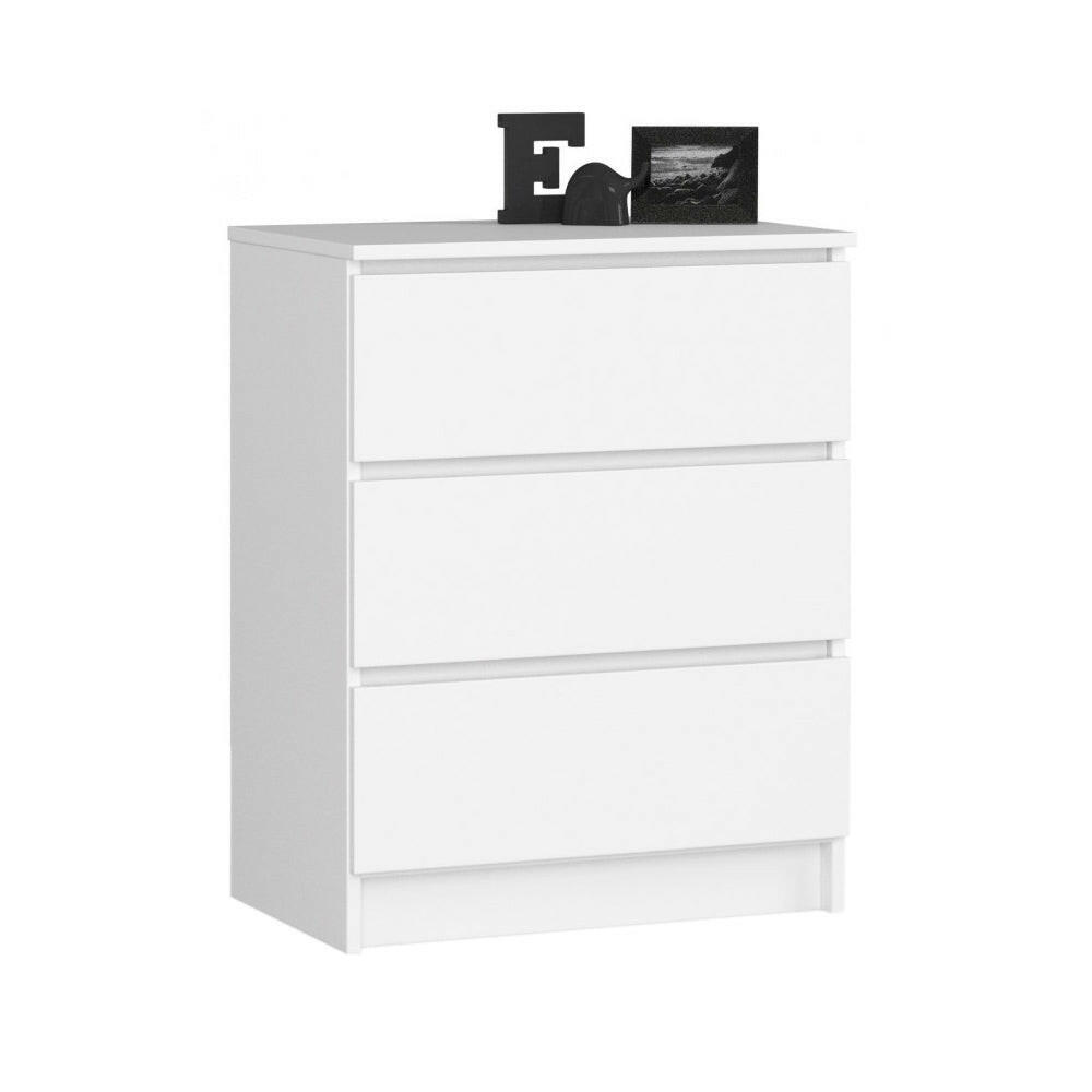 Comoda cu 3 sertare, alb, 60*77*40 cm-2