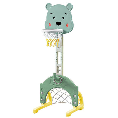 Set de joaca pentru copii 4 in 1 cu inaltime reglabila, albastru-verde-0