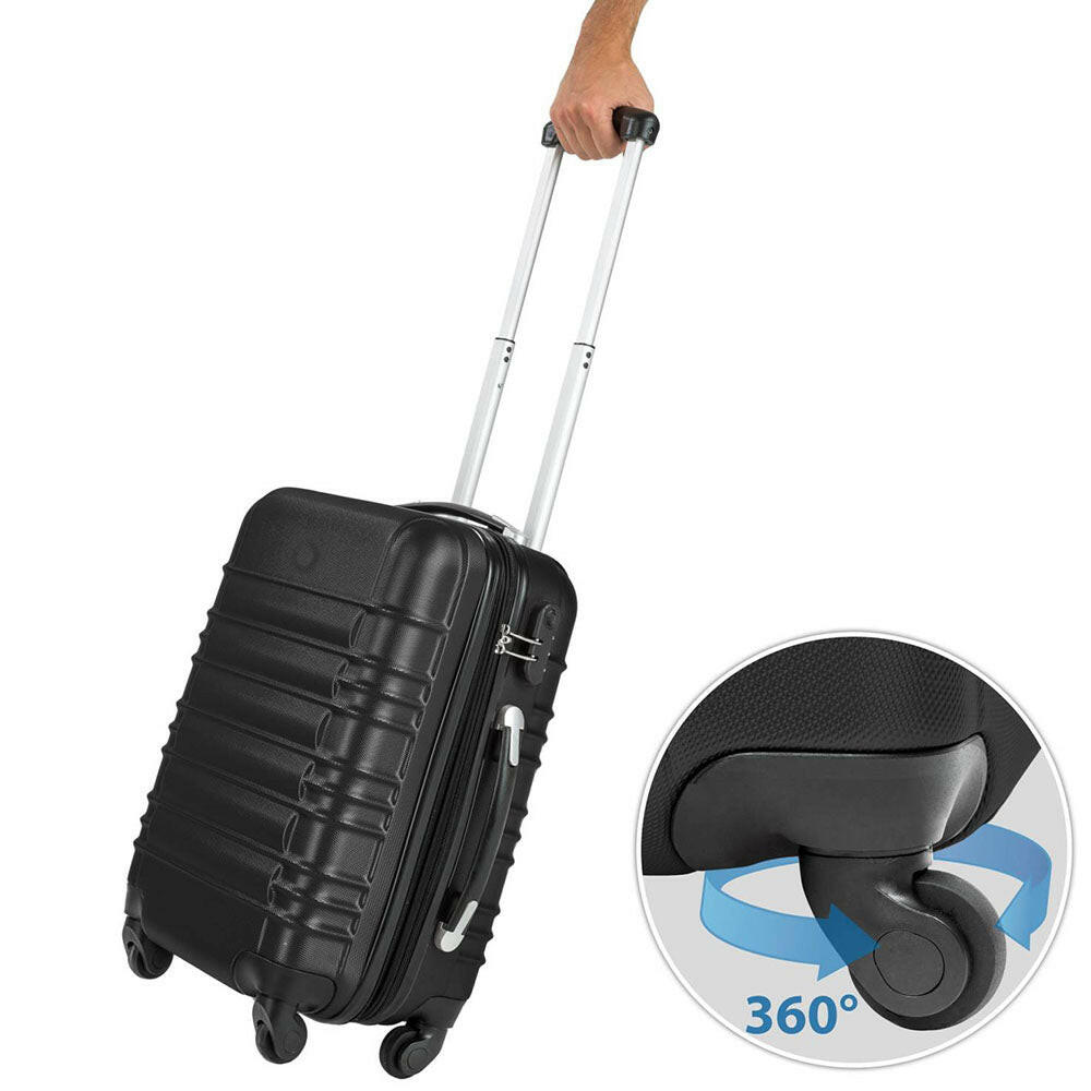 Set de 4 trolere cabina, 4 culori-negru-3