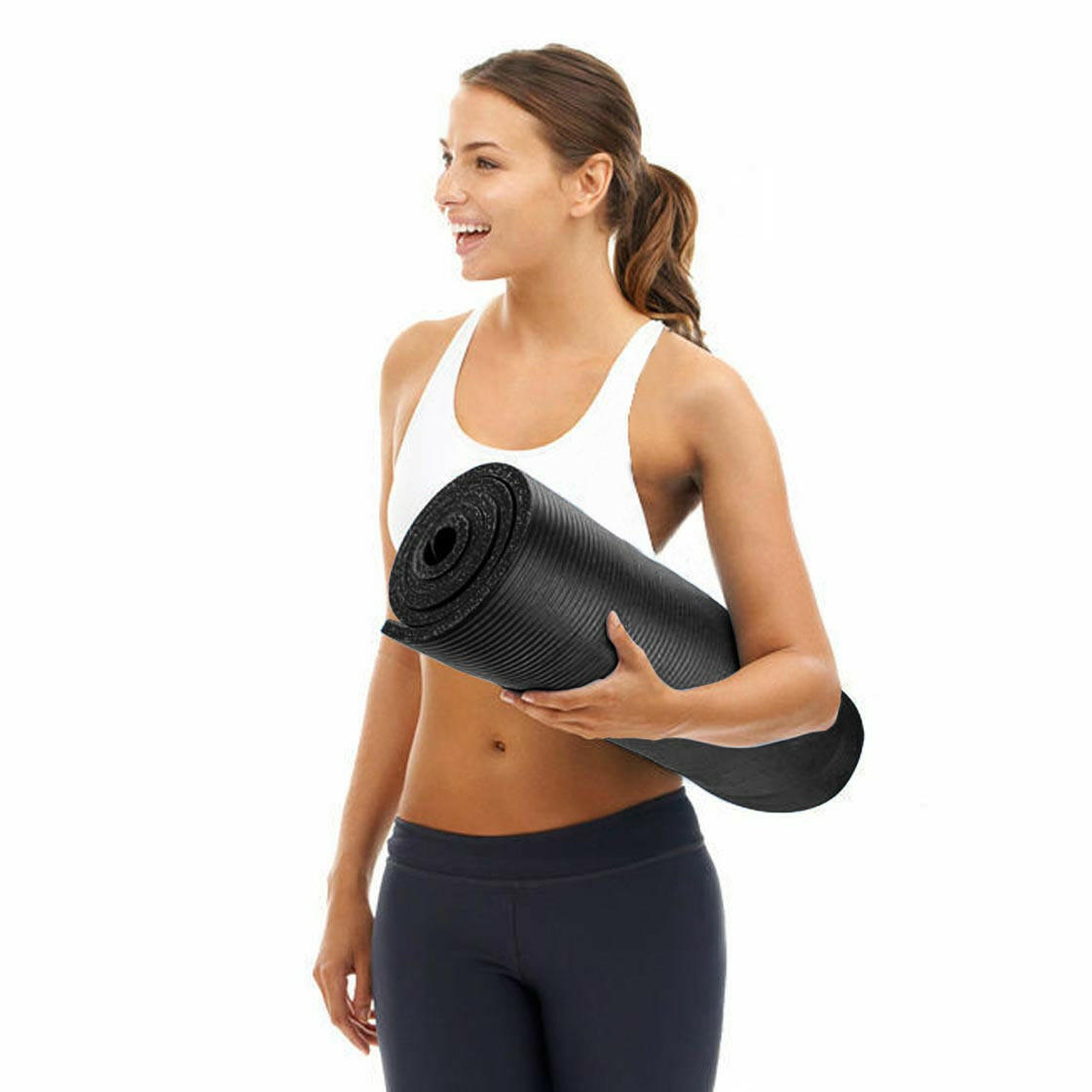 Saltea yoga cu geanta cadou, 3 culori-negru-2