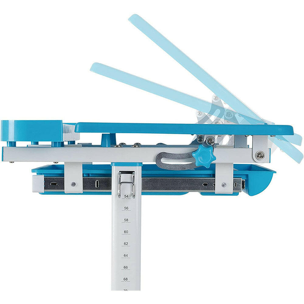 Birou multifunctional copii, inaltime reglabila, albastru-2
