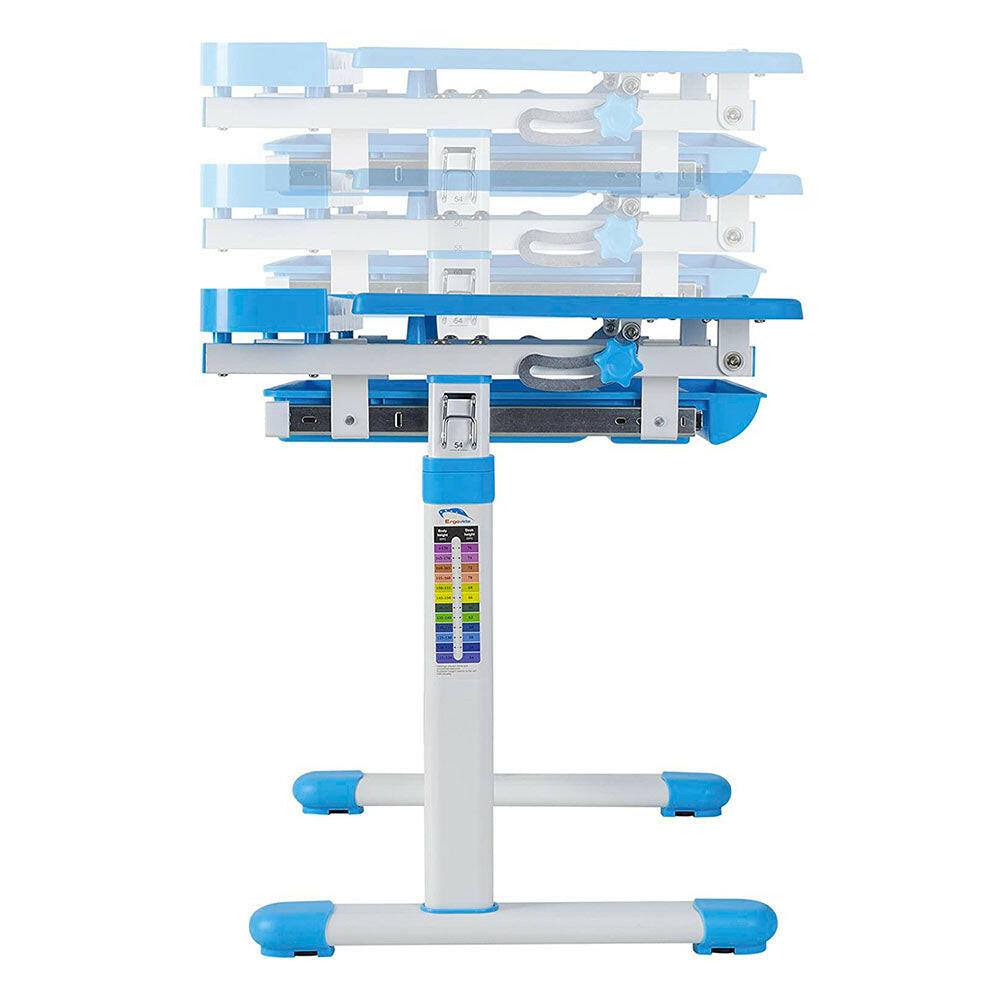 Birou multifunctional copii, inaltime reglabila, albastru-4