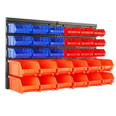 Panou de perete cu organizatoare pentru scule si suruburi, 30 piese-1