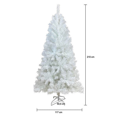 Brad artificial alb, in 4 dimensiuni-210 cm-1