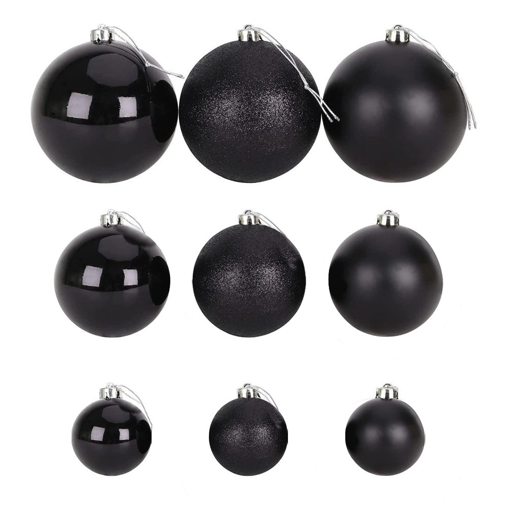 Set ornamente de brad, 112 piese, negru-3
