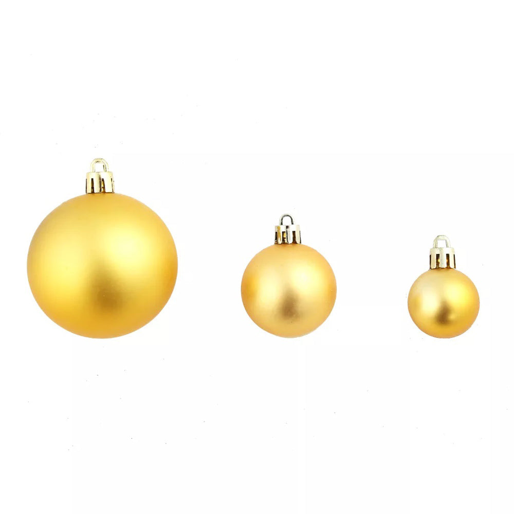 Set ornamente de brad, 112 piese, in 4 culori-auriu-4