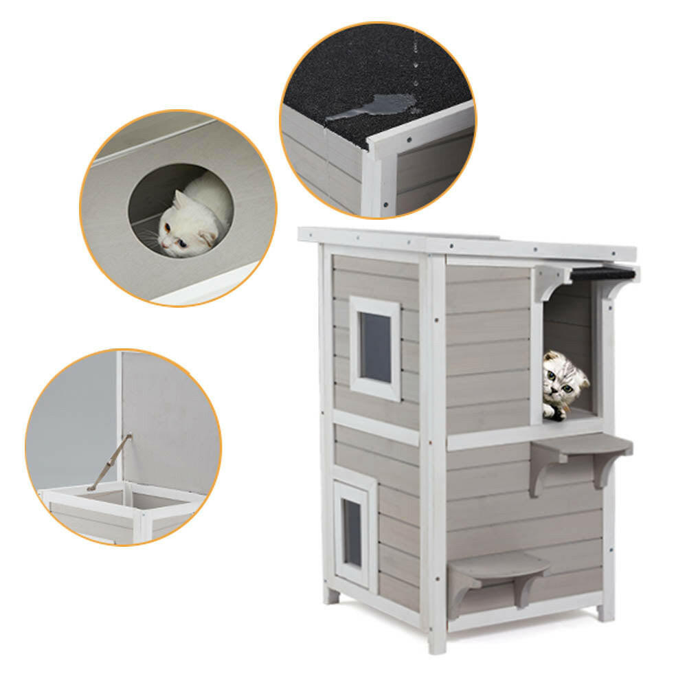 Cusca pisica cu 2 nivele-4