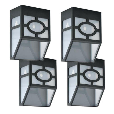 4 buc lampa solara de exterior, negru-1
