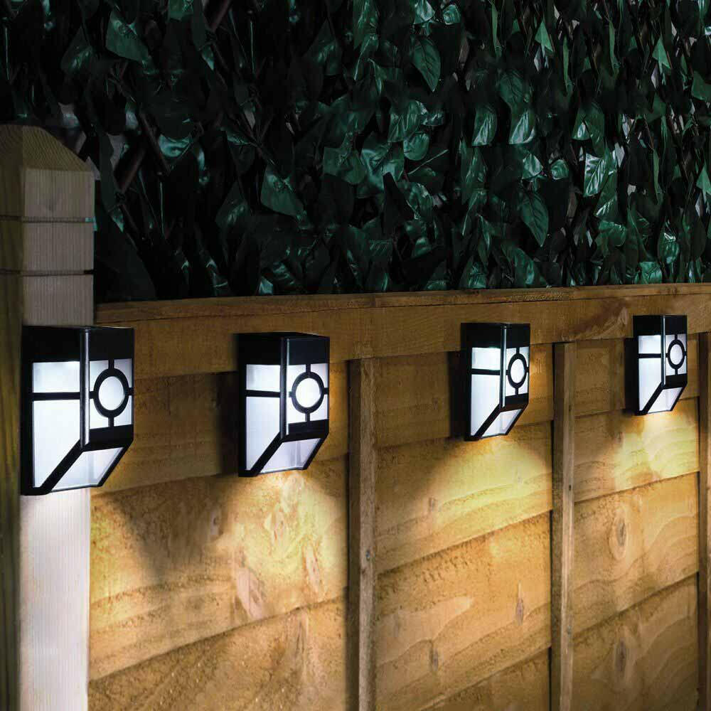 4 buc lampa solara de exterior, negru-4