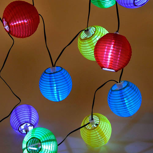 Ghirlanda de 10 lampioane cu baterie solara-4