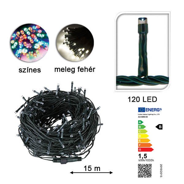 Ghirlanda luminoasa cu LED in diferite marimi si culori-120 LED-uri-colorat-1