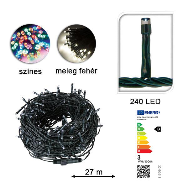 Ghirlanda luminoasa cu LED in diferite marimi si culori-240 LED-uri-colorat-1