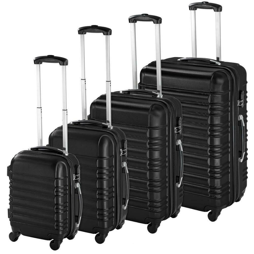 Set de 4 trolere cabina, 4 culori-negru-0
