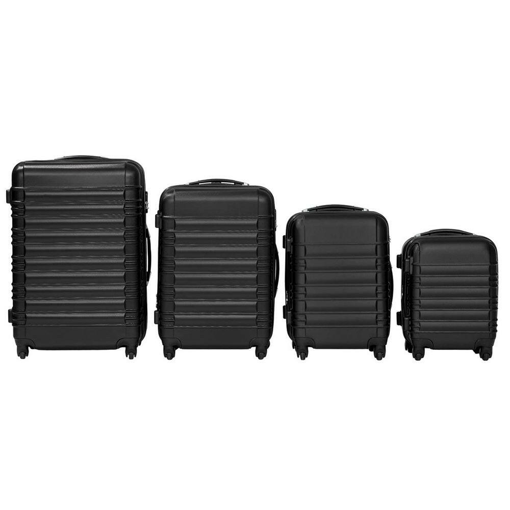 Set de 4 trolere cabina, 4 culori-negru-2