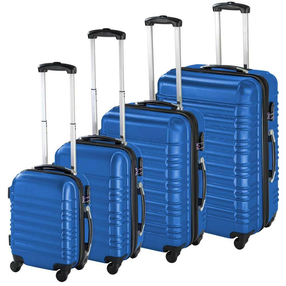 Set de 4 trolere cabina, 4 culori-albastru-0