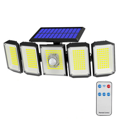 Lampa solara rotativa cu 5 panouri, 300 LED-0