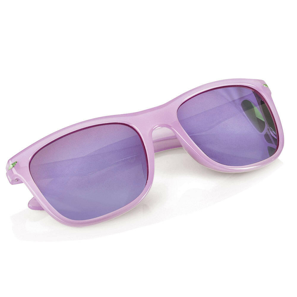 Unisex sunglasses with translucent plastic frame. Colored mirrored lenses with UV400 protection - Pink colour. Dimensions: 14.5 x 5 x 14 cm-1