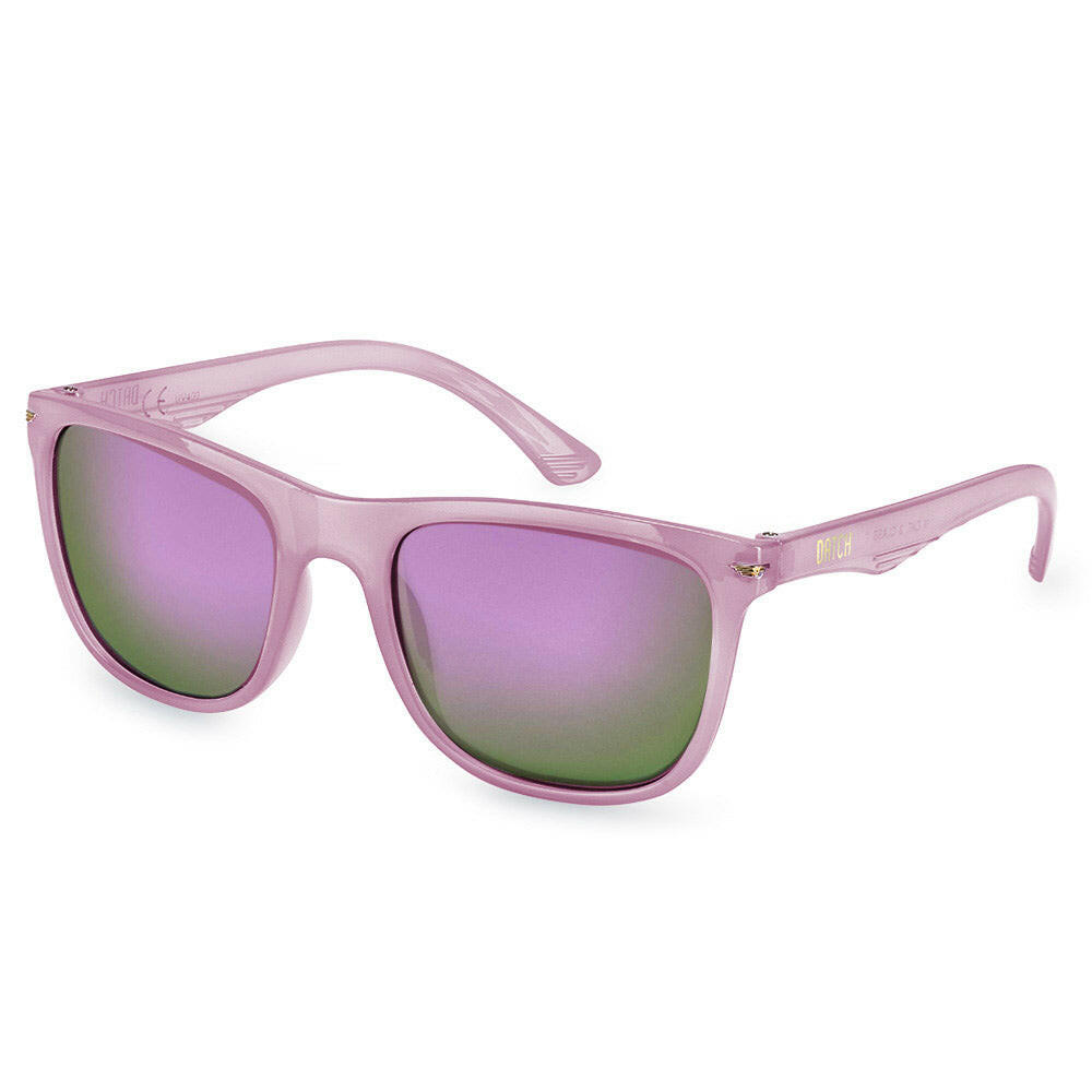 Unisex sunglasses with translucent plastic frame. Colored mirrored lenses with UV400 protection - Pink colour. Dimensions: 14.5 x 5 x 14 cm-0