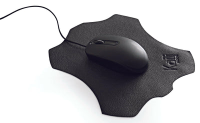 K0001AB | Mouse Pad in Genuine Leather Made in Italy Col. Black-0