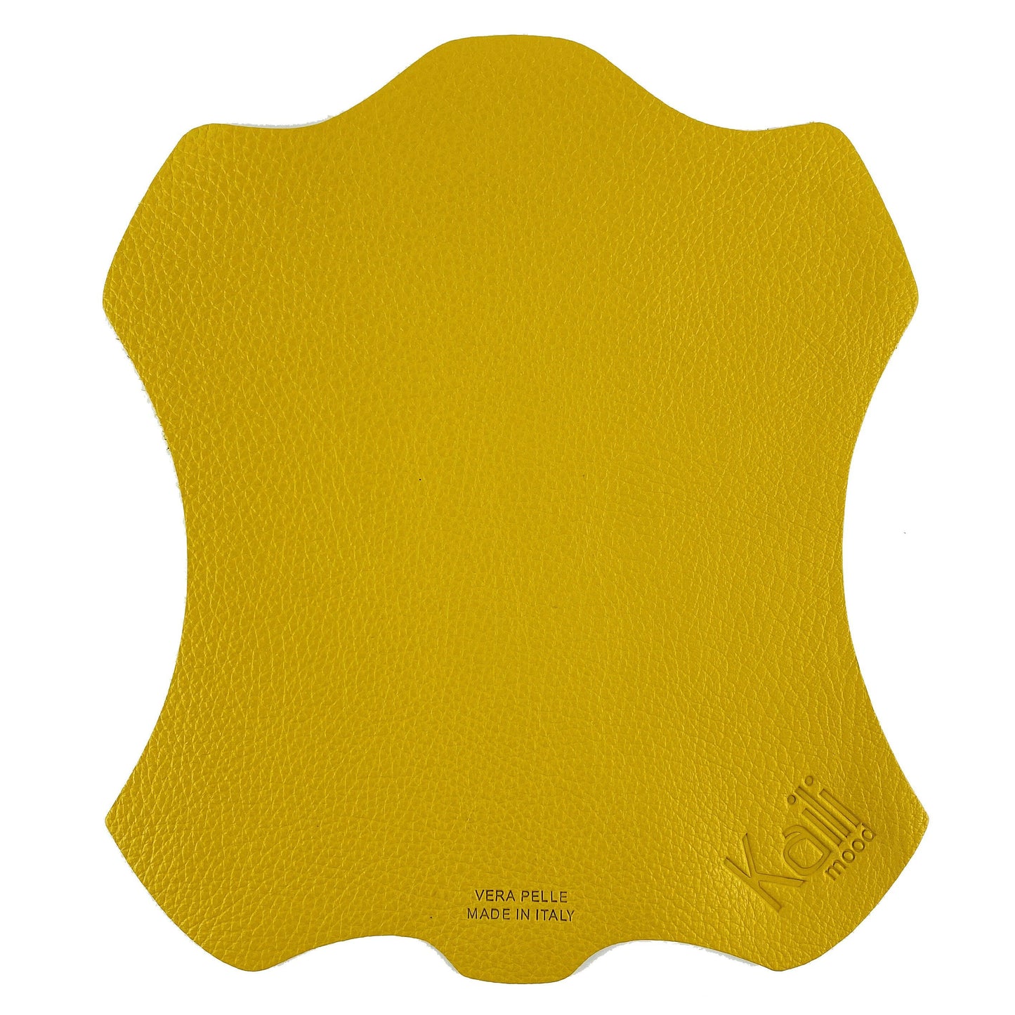 K0001RB | Mouse Pad in Genuine Leather Made in Italy Col. Yellow-0