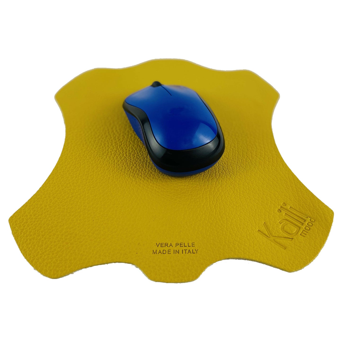 K0001RB | Mouse Pad in Genuine Leather Made in Italy Col. Yellow-1