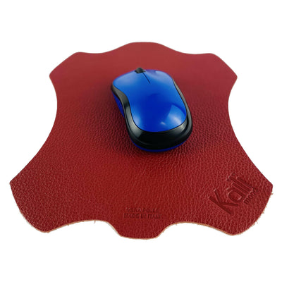 K0001VB | Mouse Pad in Genuine Leather Made in Italy Col. Red-1