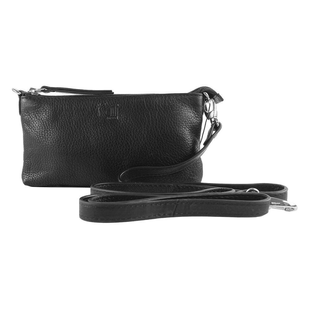 K0013AB | Woman Shoulder Bag - Genuine Leather Col. Black-3