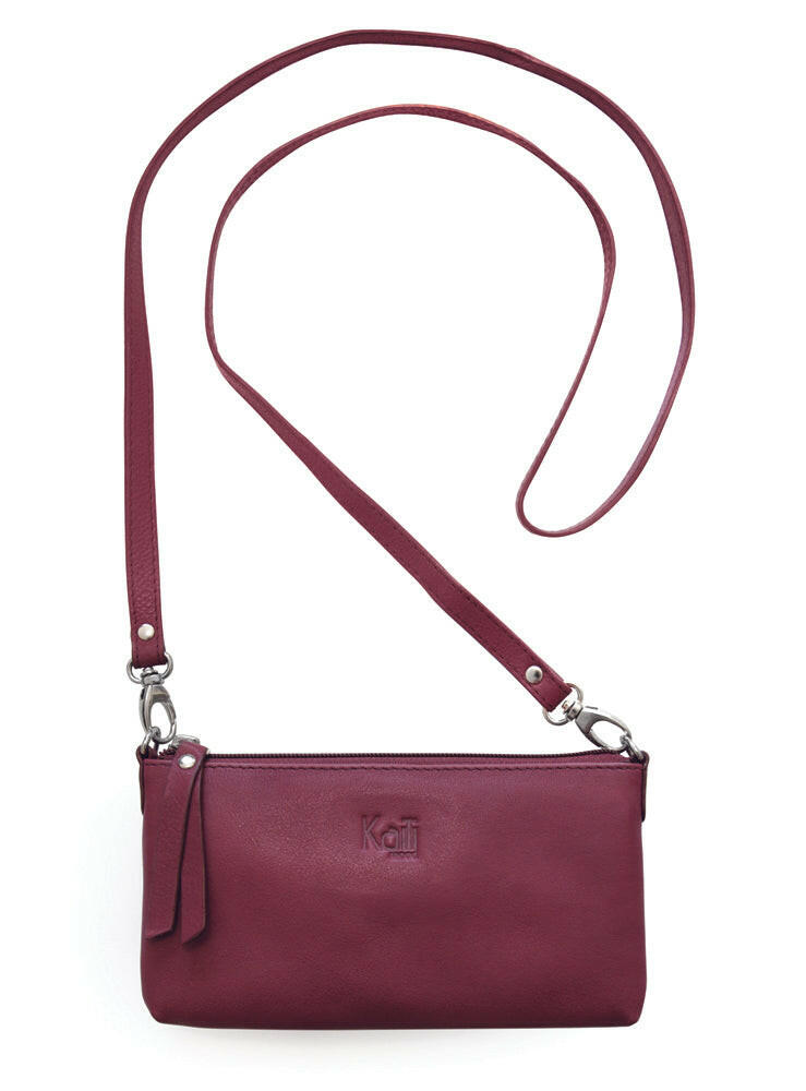 K0013NB | Woman Shoulder Bag - Genuine Leather Col. Malva-4