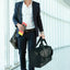 K0024AB | Travel Bag - Canvas/Genuine Leather Col. Black-1