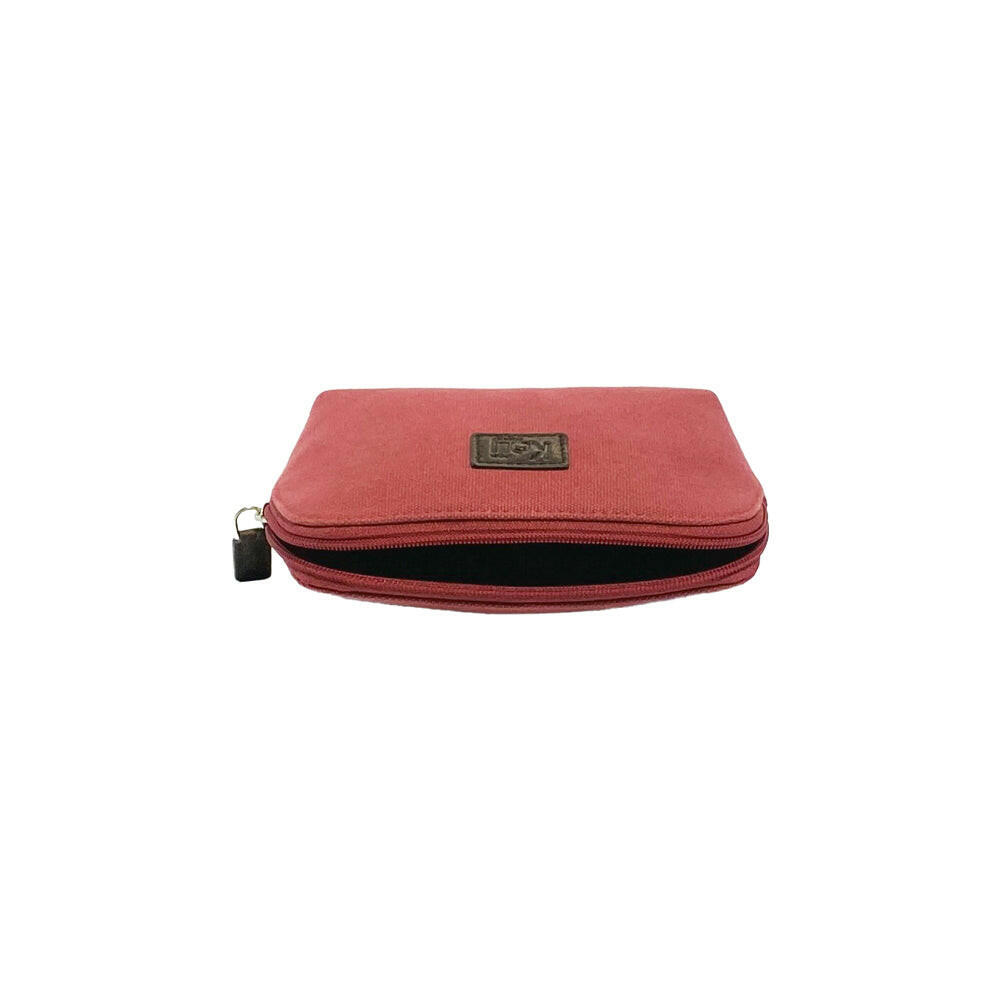 K0026XB | Woman Pochette - Canvas/Genuine Leather Col. Bordeaux-5