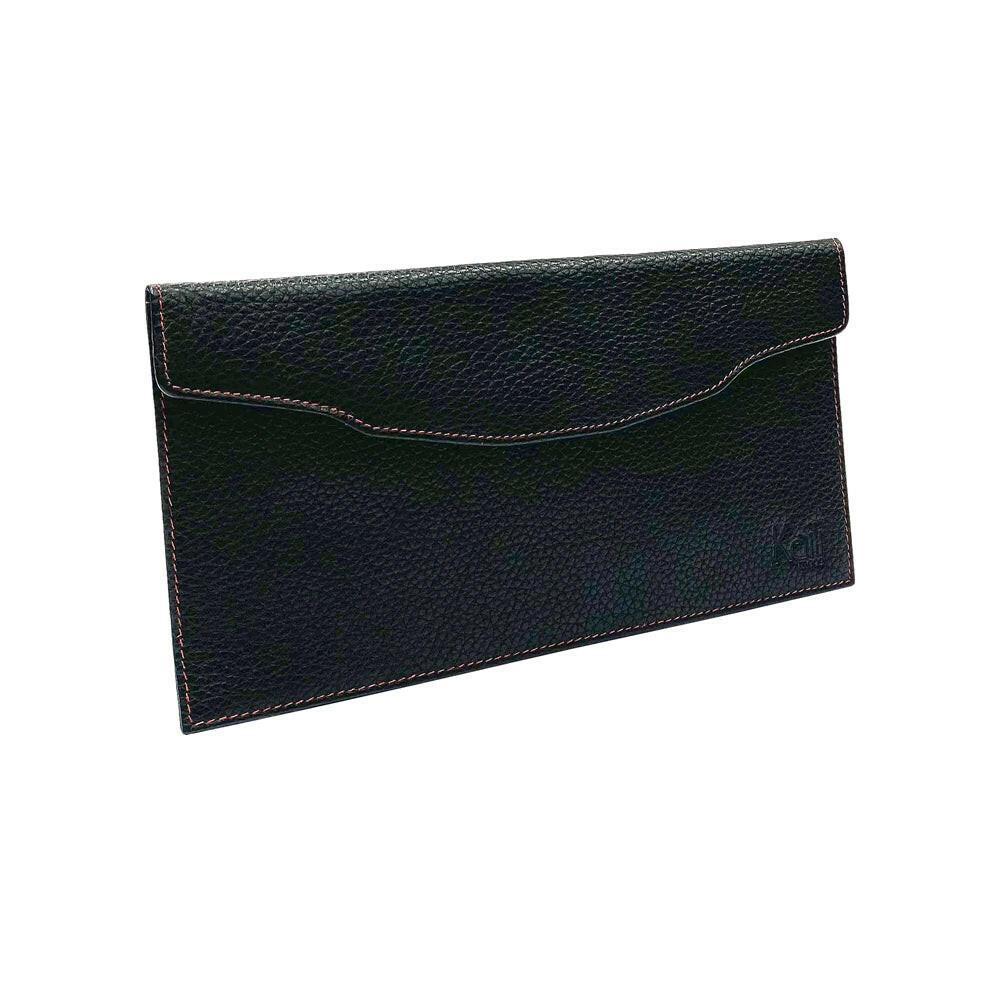 K0034AB | Flat Envelope / Document Holder in Genuine Leather Col. Black-0