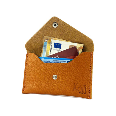 K0040LB | Pouch in Genuine Leather Made in Italy Col. Orange-0