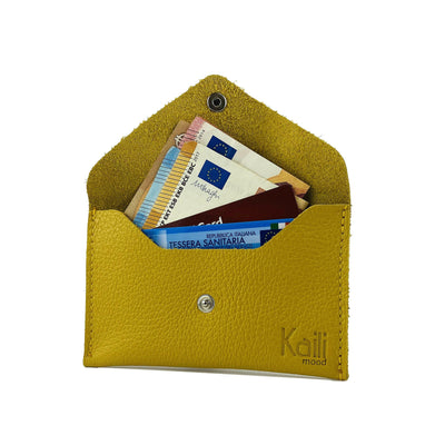 K0040RB | Pouch in Genuine Leather Made in Italy Col. Yellow-0