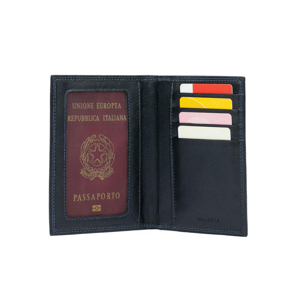 K10122AB | Documents/Passport Holder - Genuine Leather Col. Black-2