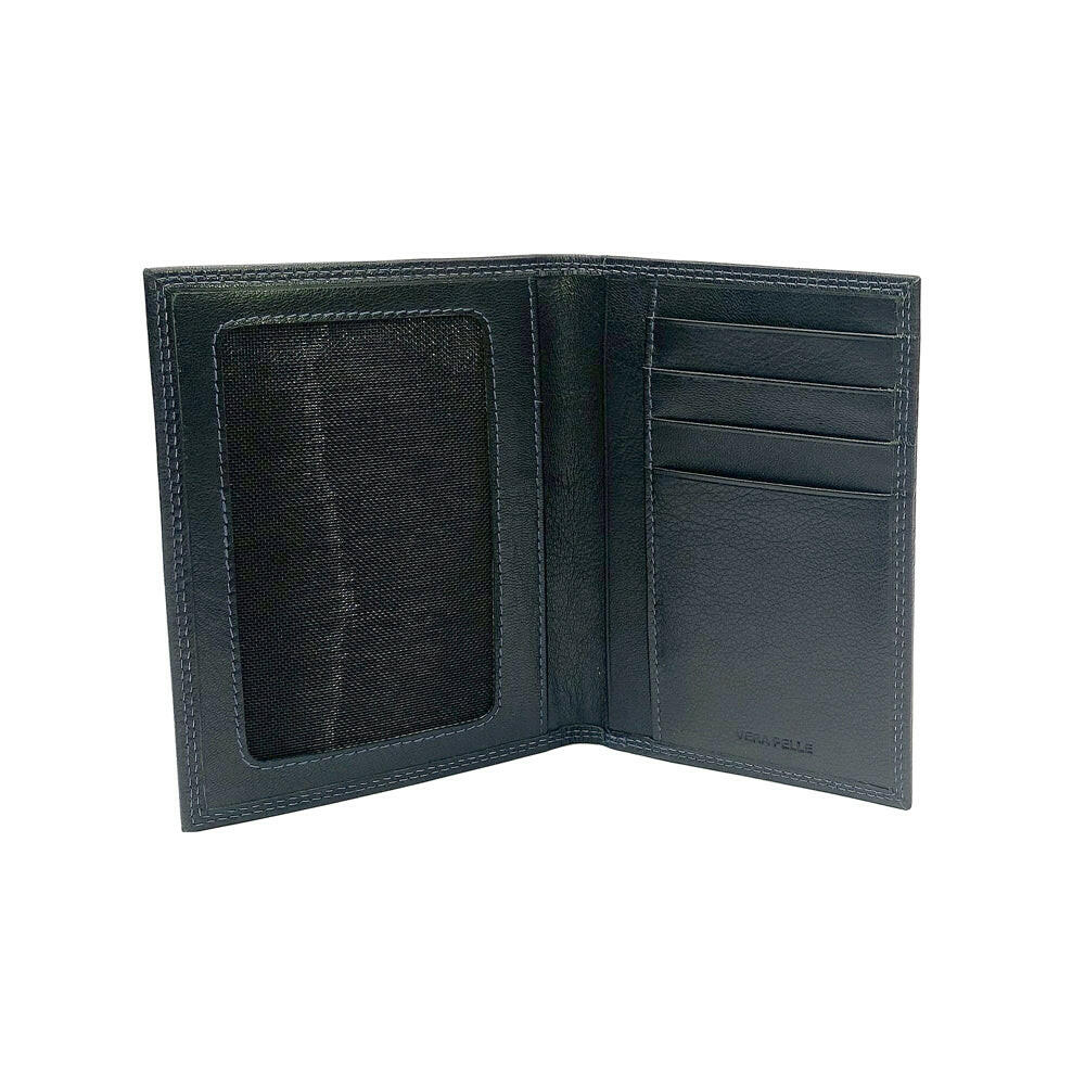 K10222AB | Documents/Passport Holder - Genuine Leather Col. Black-3