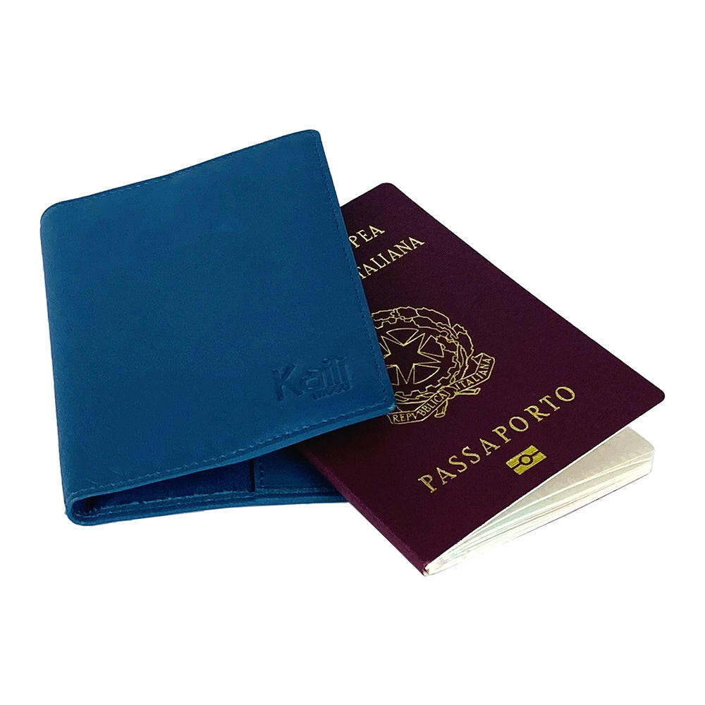 K10237MB | Passport Cover - Genuine Leather Col. Blue Jeans-4