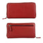 K10238VB | Women's Wallet with Zip Closure - Genuine Leather Col. Red-0