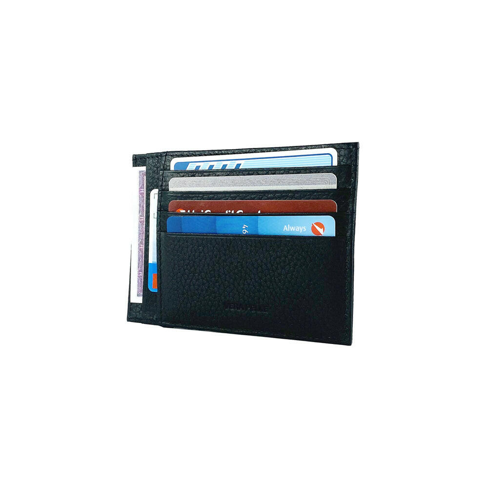 K10307AB | RFID Protection Document/Card Holder - Genuine Leather Col. Black-2