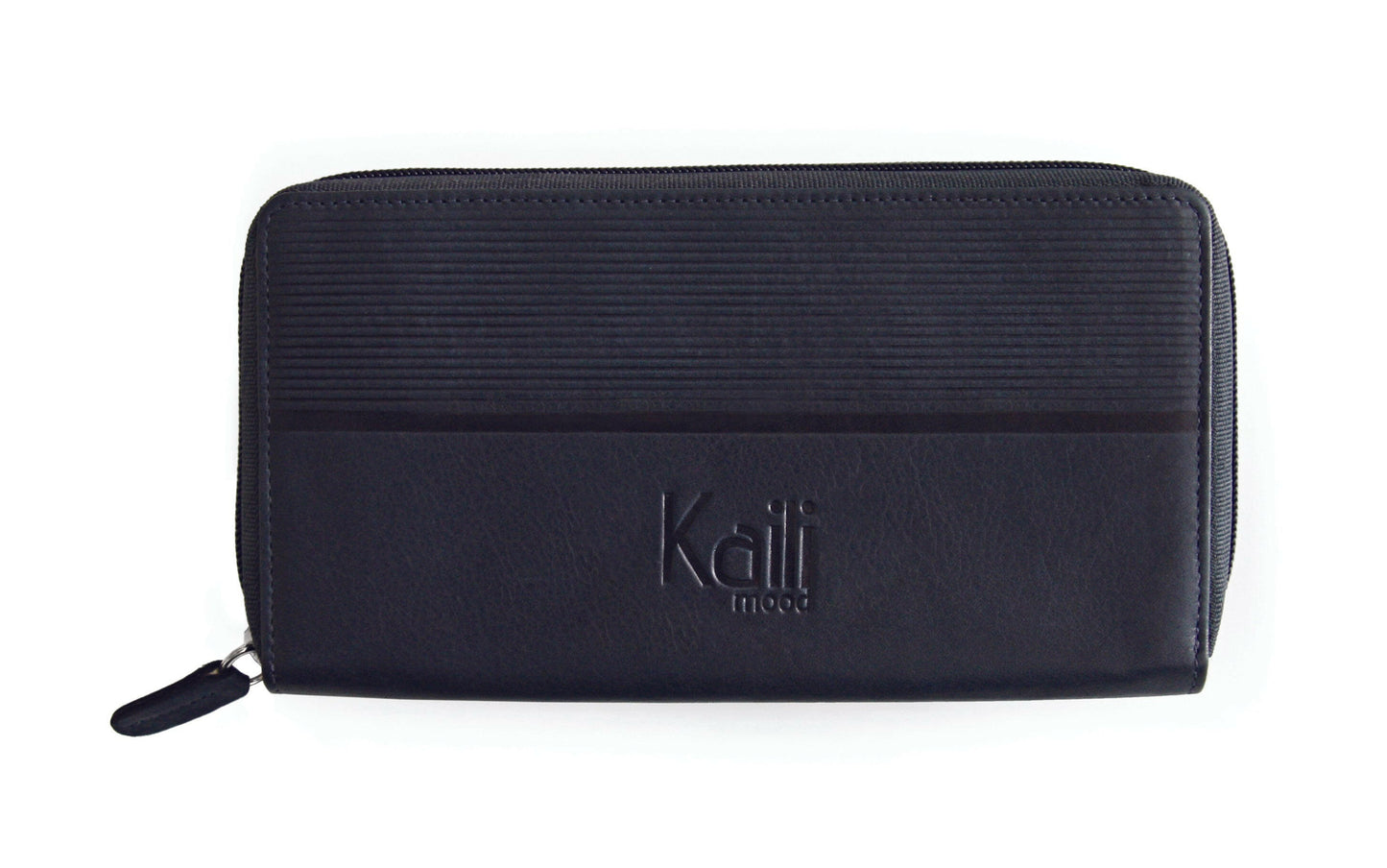 K10438DB | Women's Wallet with Zip Closure - Genuine Leather Col. Blue-0