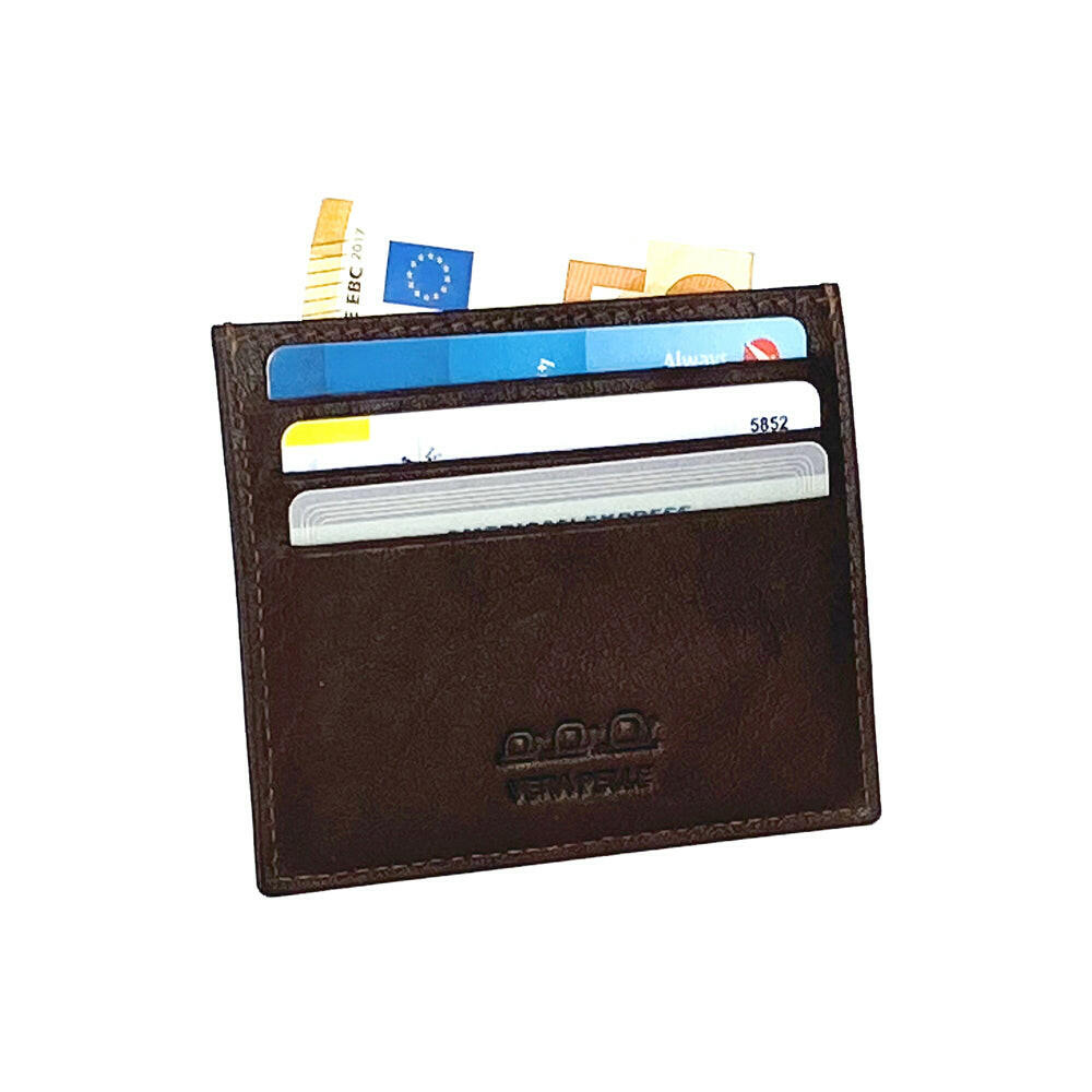 K10616BB | Credit Card Holder - Genuine Dark Brown Leather-3