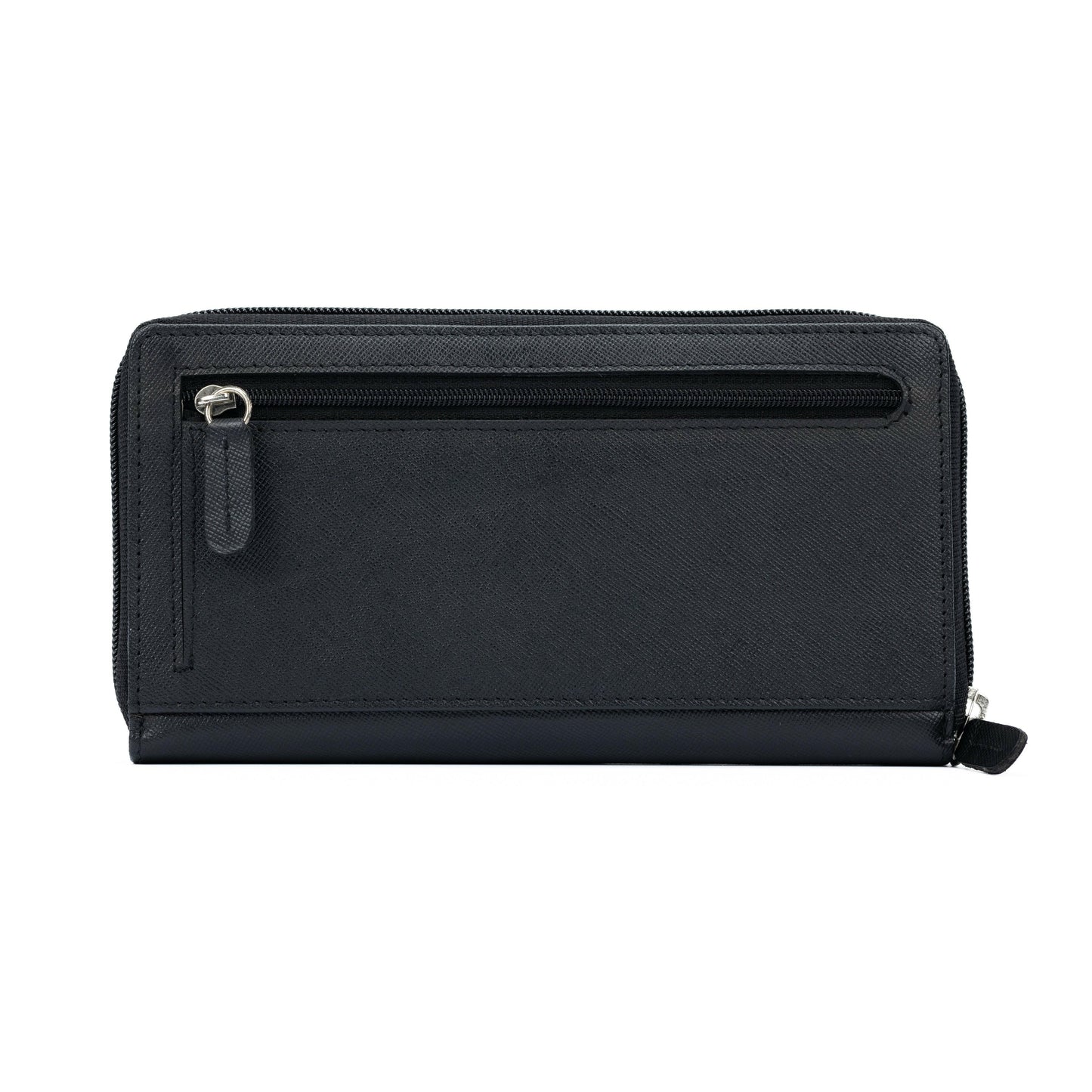 K10838AB | Women's Wallet with Zip Closure - Genuine Leather Col. Black-1