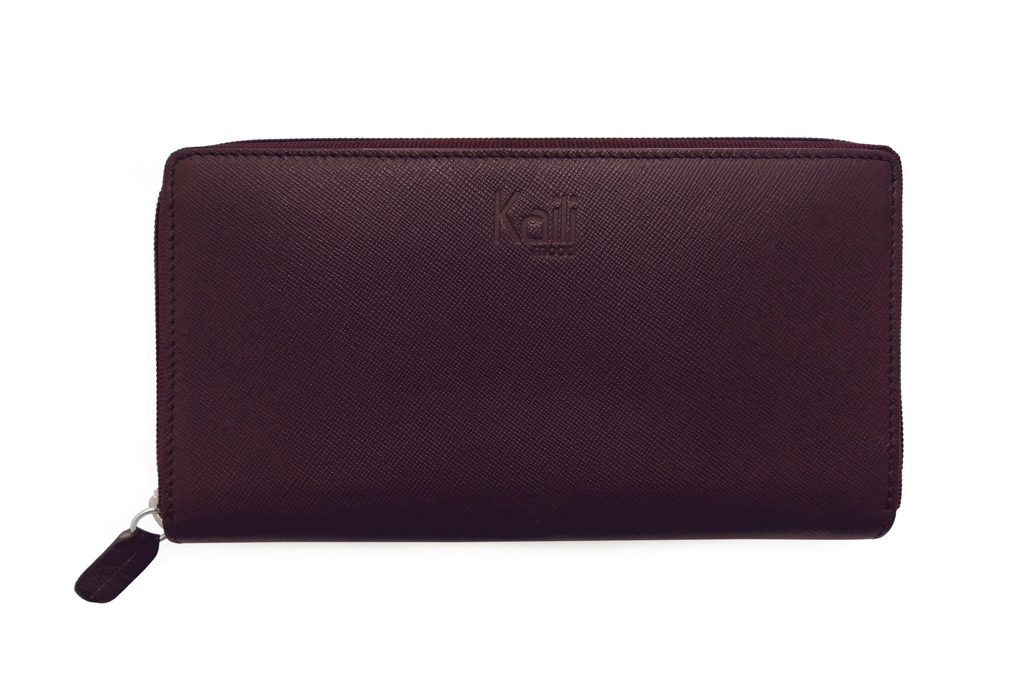 K10838XB | Women's Wallet with Zip Closure - Genuine Leather Col.Bordeax-0