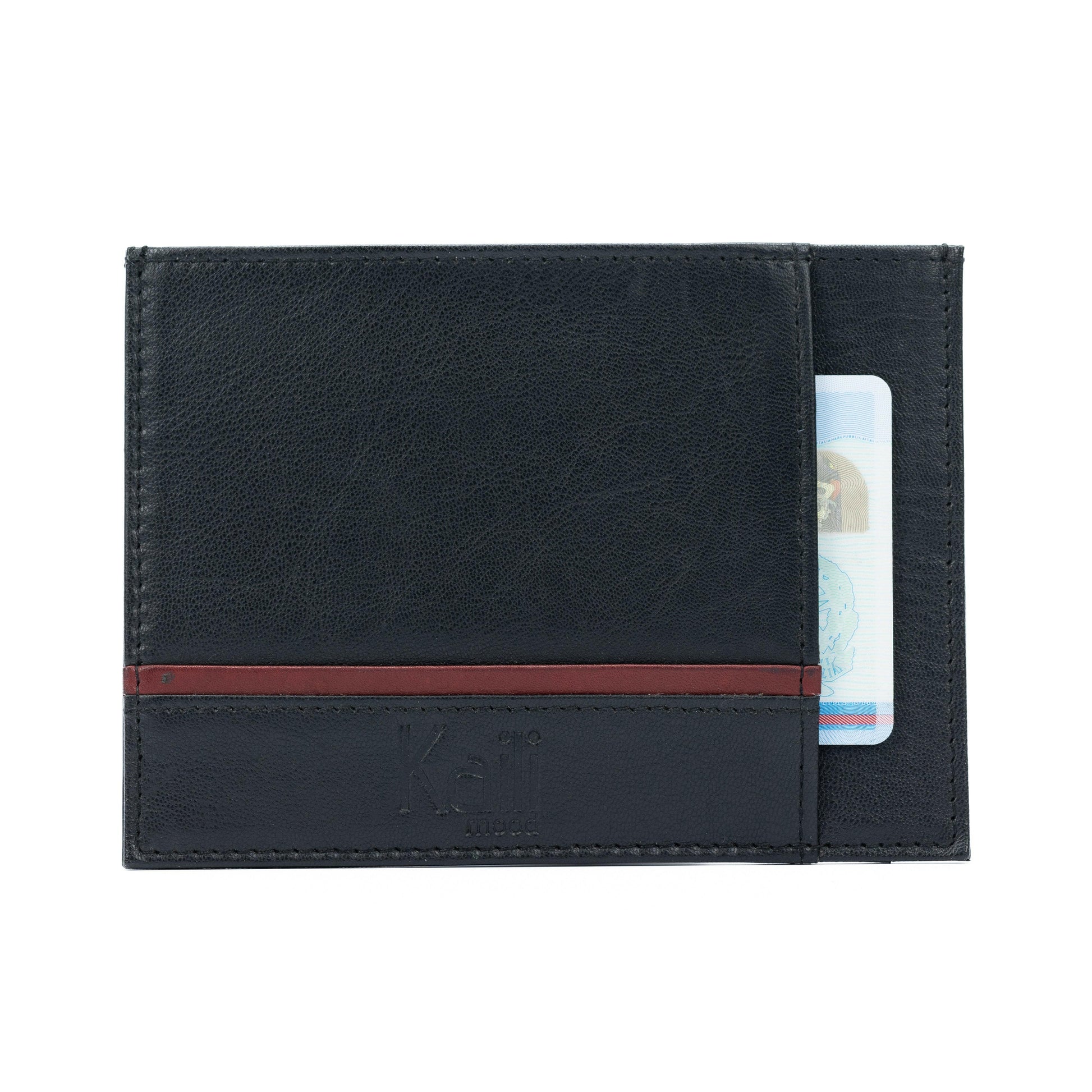 K10907AB | Document/credit card holder in Genuine Leather Col. Black-0