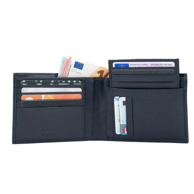 K11006DB | Men's Wallet in Genuine Leather Col. Blue-1