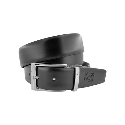 K4002AFB | Double Face Men's Belt - Genuine Leather Col. Black/Grey-0