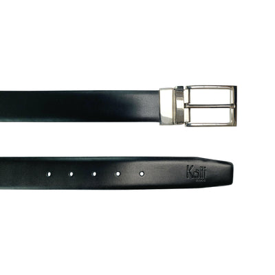 K4002AFB | Double Face Men's Belt - Genuine Leather Col. Black/Grey-1