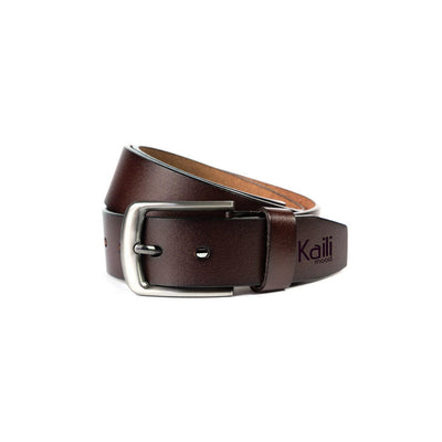 K4003BB | Men's Belt - Genuine Leather Col. Dark Brown-0