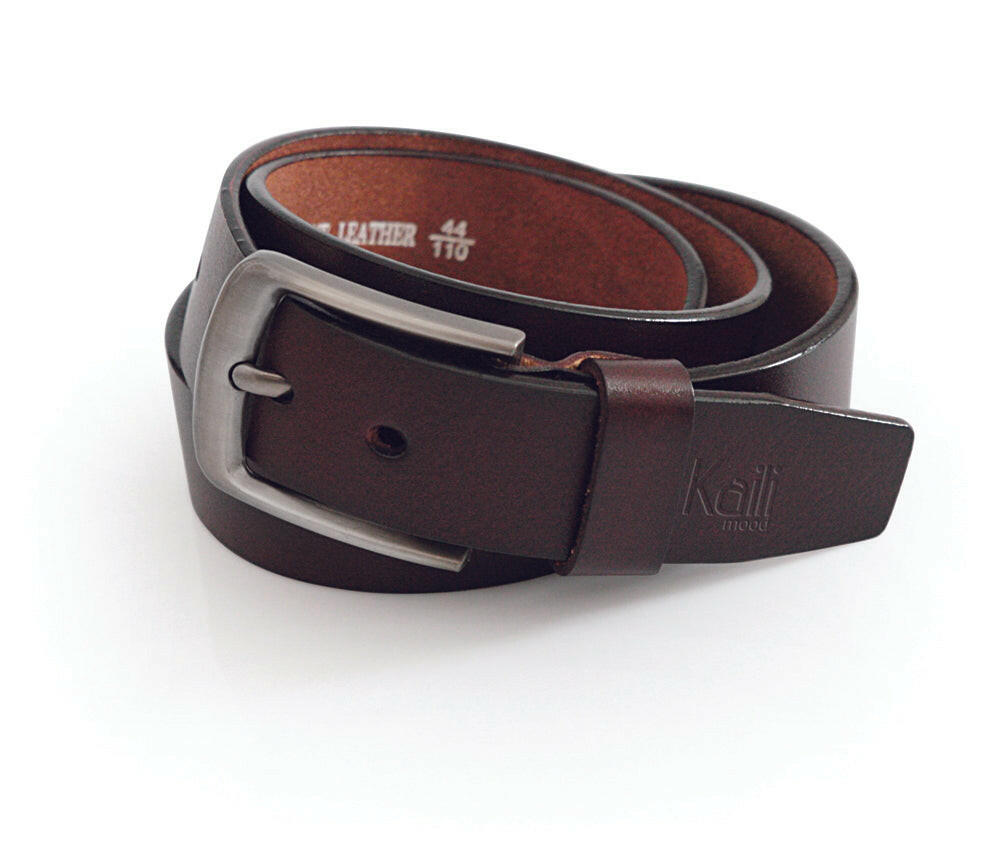 K4003BB | Men's Belt - Genuine Leather Col. Dark Brown-1