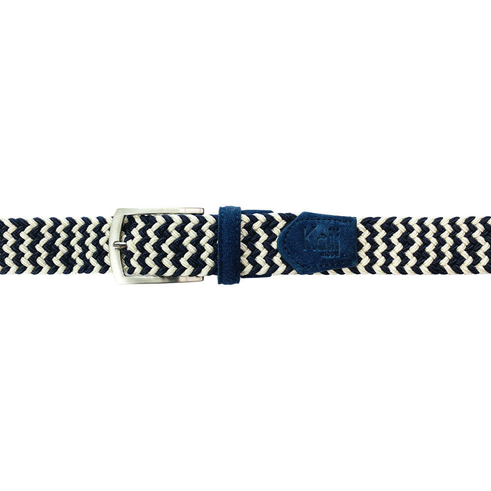 K4004JB | Woven Two-Tone Belt - Col. Blue/Ecru-2